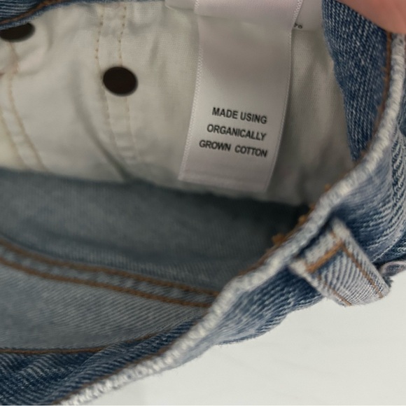 Agolde Size 32 Blue Jean Cut Off Denim Button Fly Shorts - Picture 7 of 7